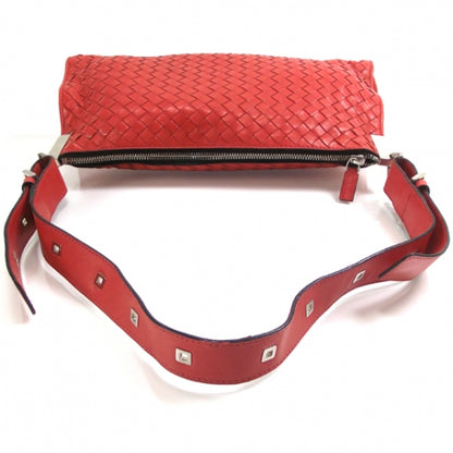 Bottega Veneta Woven Shoulder Bag Red 4 of 11