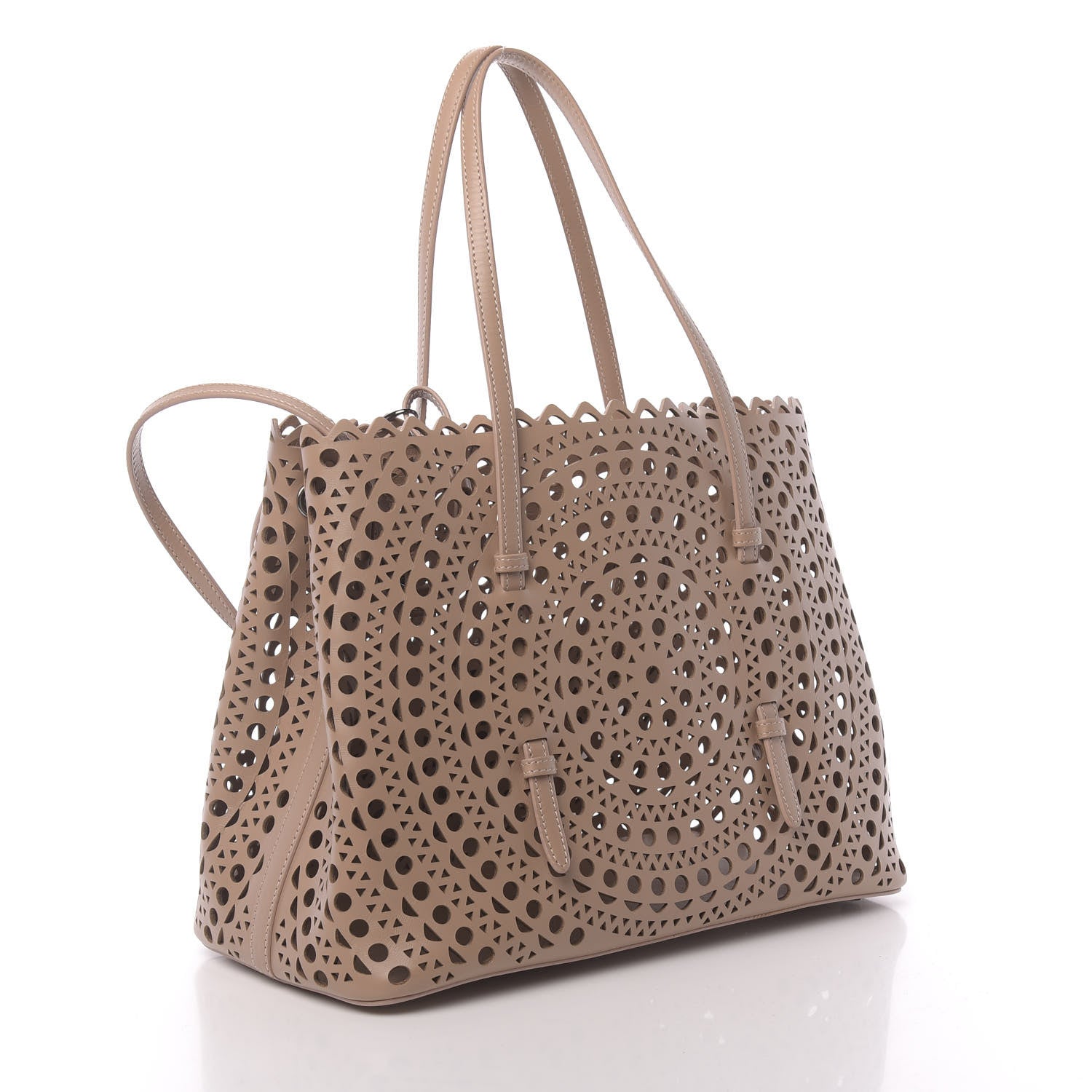 Alaia Calfskin Vienne Mina 32 Bag Caramel 3 of 10
