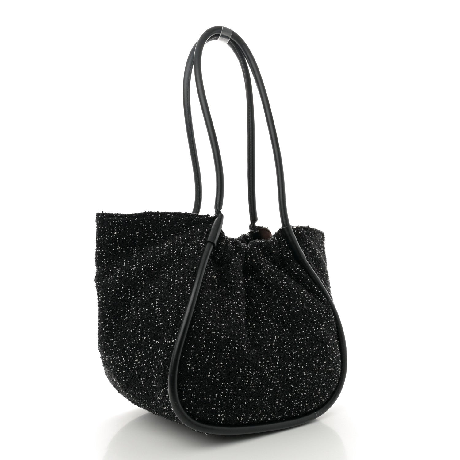 Proenza Schouler Tweed Large Ruched Tote Black 4 of 12