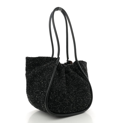 Proenza Schouler Tweed Large Ruched Tote Black 4 of 12