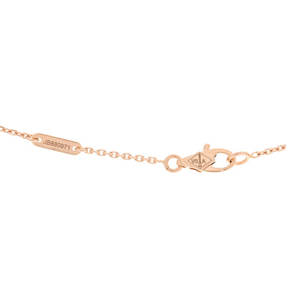 Van Cleef & Arpels 18K Rose Gold Carnelian Sweet Alhambra Pendant Necklace 4 of 6