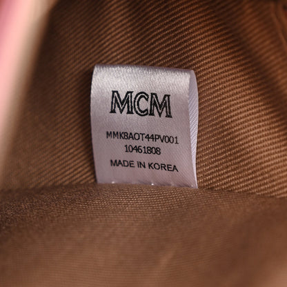 MCM Calfskin Ottomar Monogram Small Backpack Pink 7 of 13