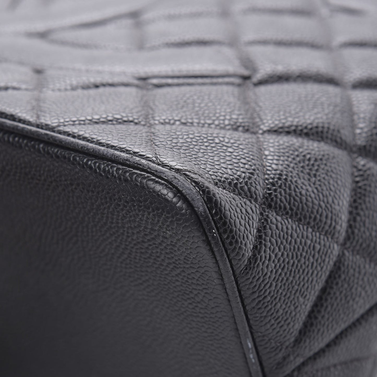 Caviar Quilted Medallion Tote Black