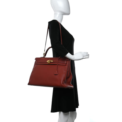 Hermes Togo Kelly Retourne 40 Rouge Venetian 2 of 17