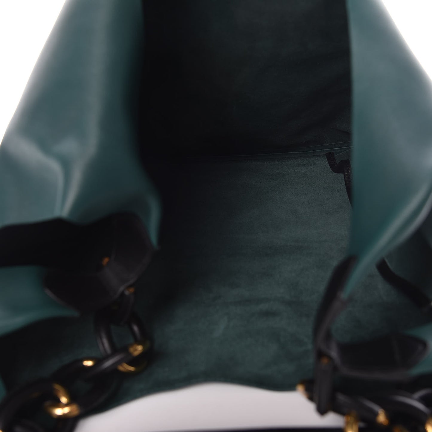 Calfskin Medium Two Tone Shopper Racing Green