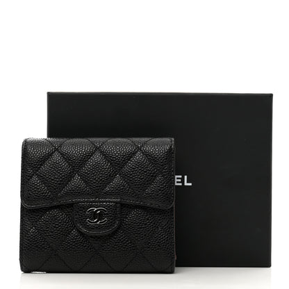 Chanel Caviar Quilted Compact Flap Wallet Black 9 of 9
