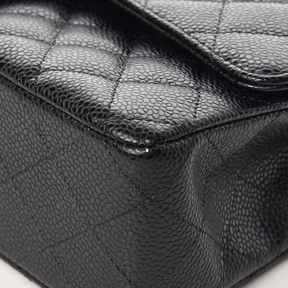 Chanel Caviar Quilted Medium Double Flap Black 10 of 11