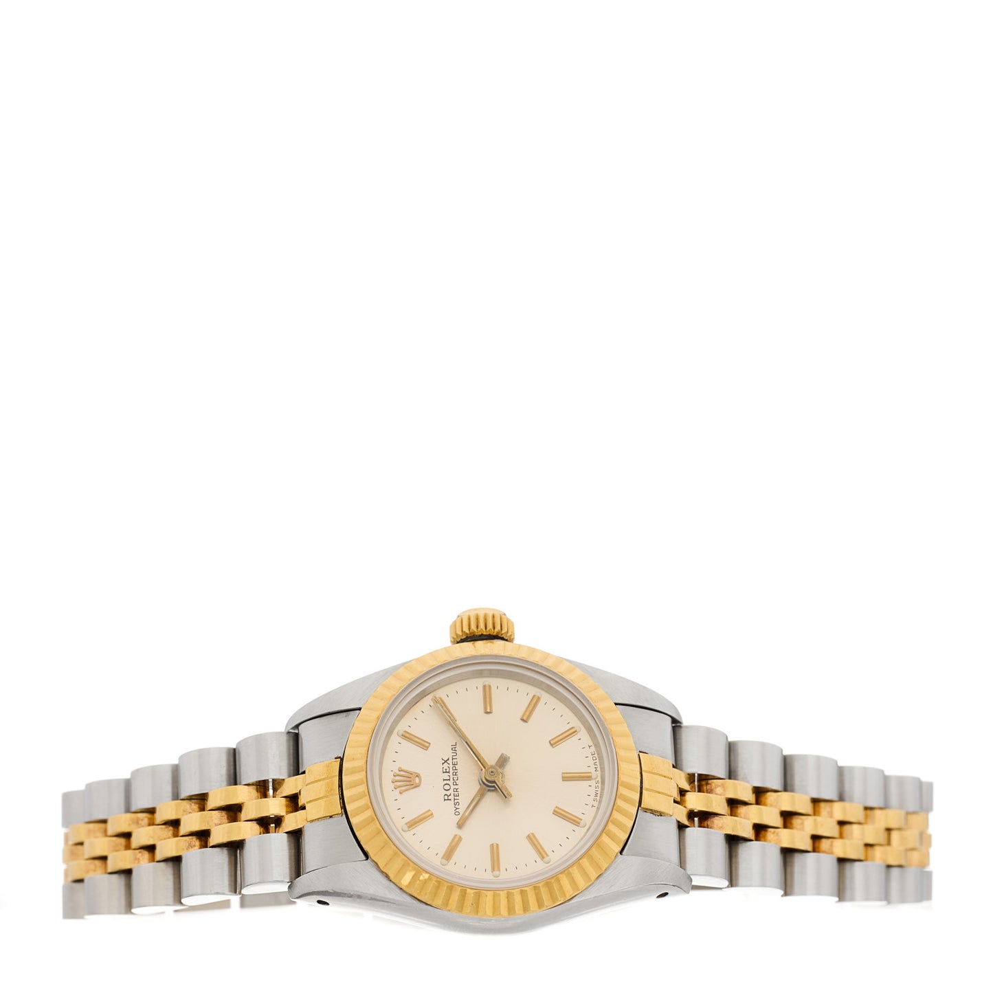 Stainless Steel 18K Yellow Gold 26mm Oyster Perpetual Datejust Watch Silver 67193