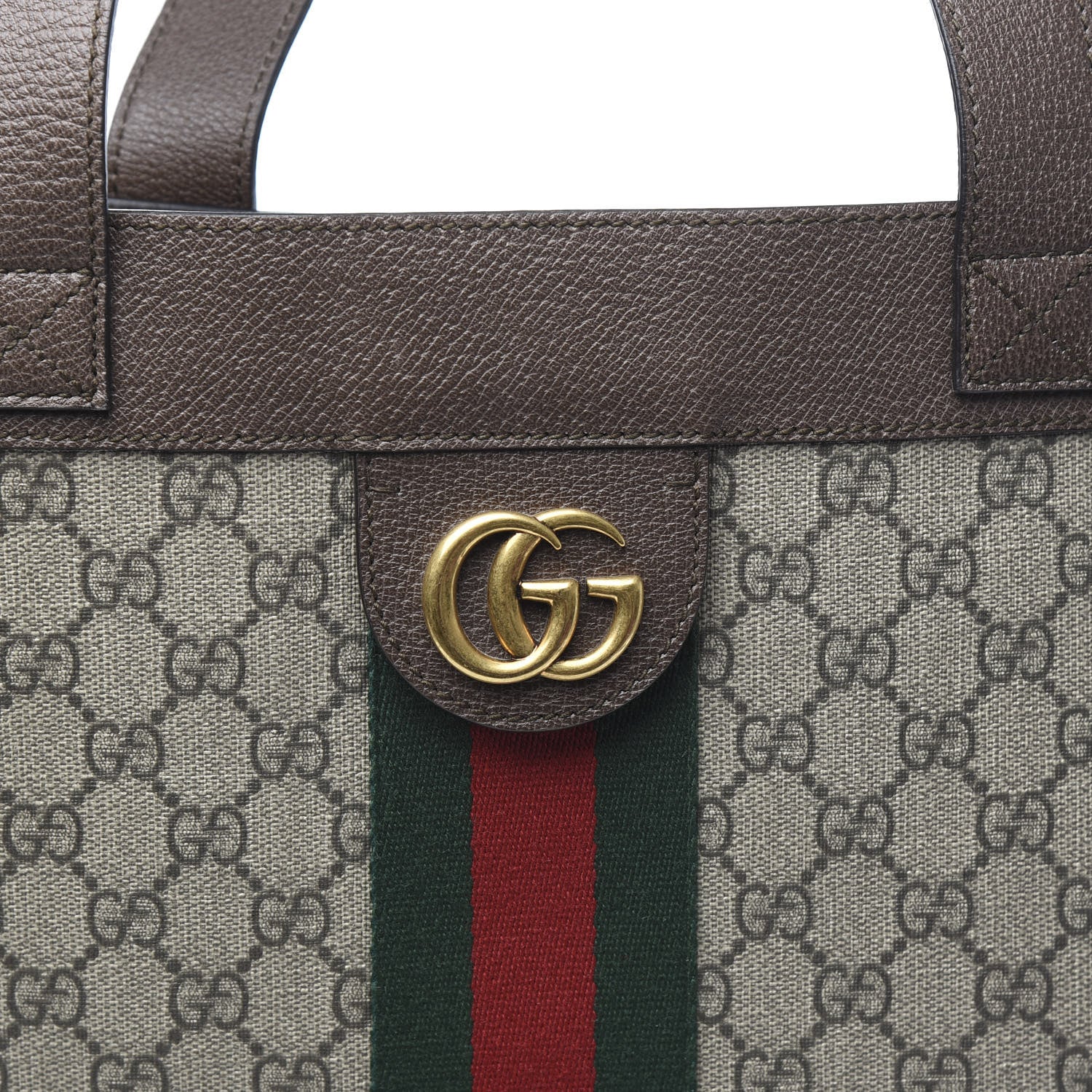 Gucci GG Supreme Monogram Web Large Ophidia Vertical Shopping Tote Brown 10 of 10