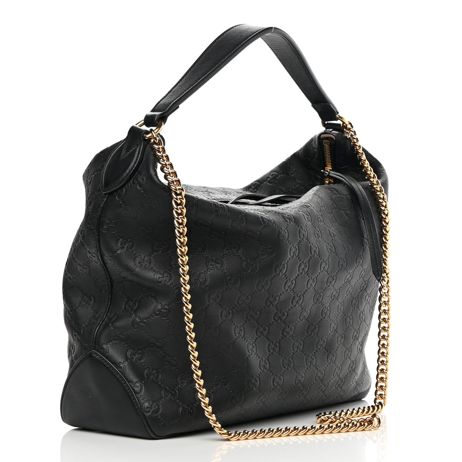 Gucci Guccissima Signature Large Linea A Hobo Black 3 of 18
