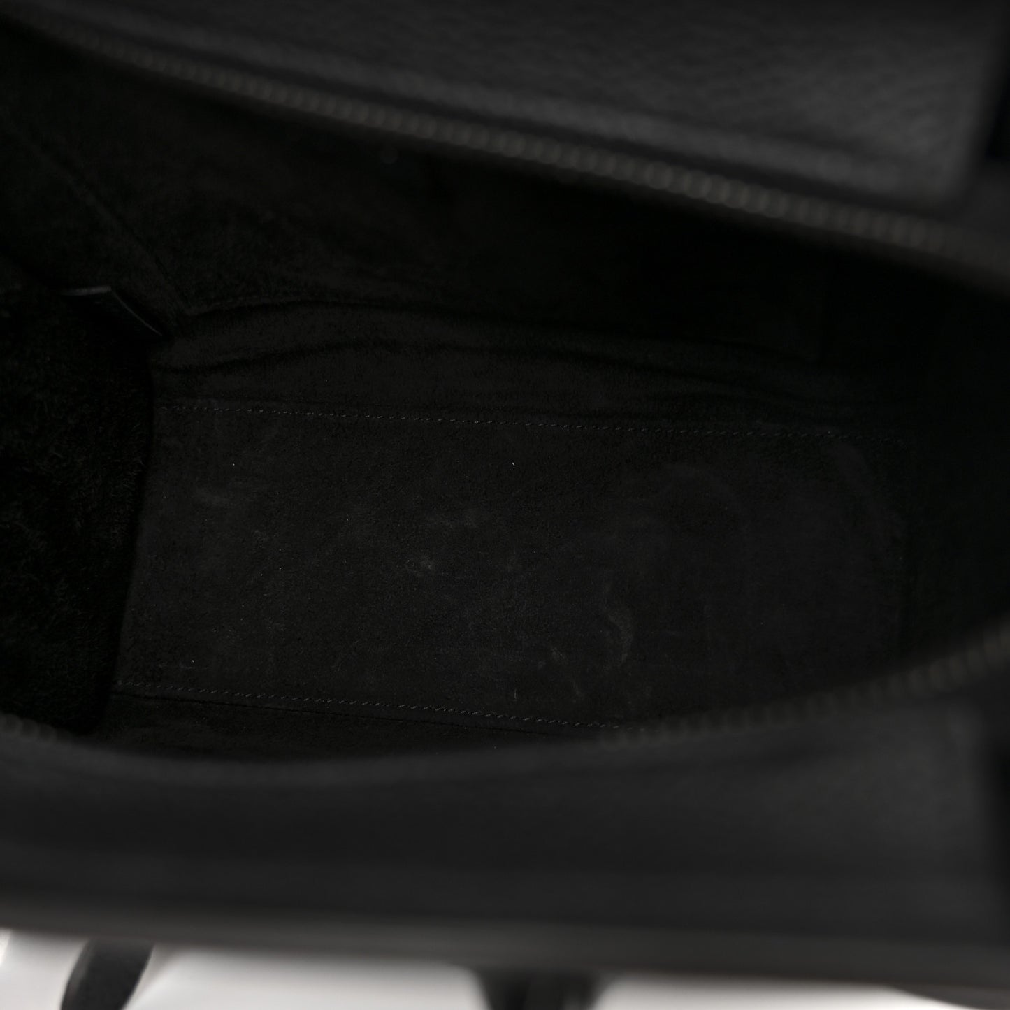 Drummed Calfskin Nano Luggage Black