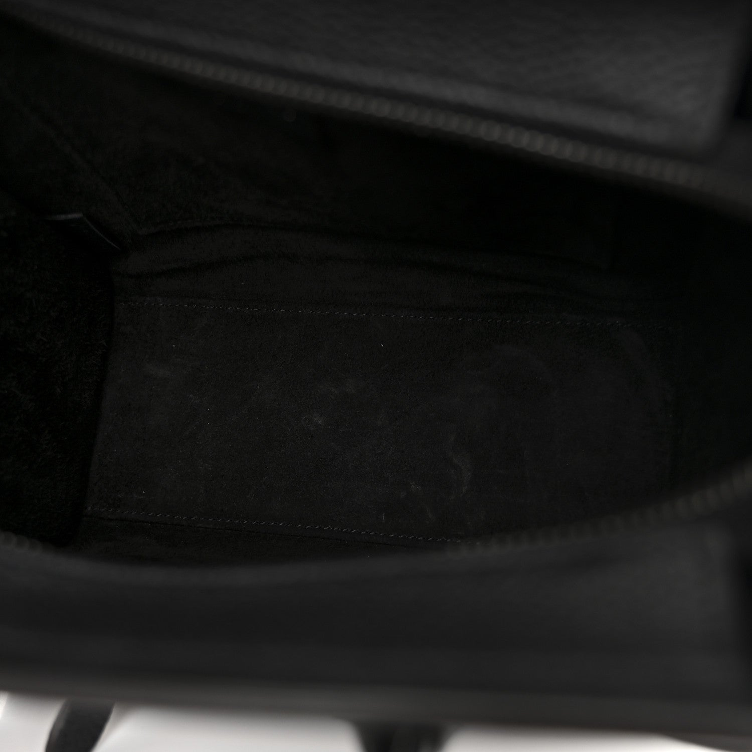 Celine Drummed Calfskin Nano Luggage Black 5 of 11