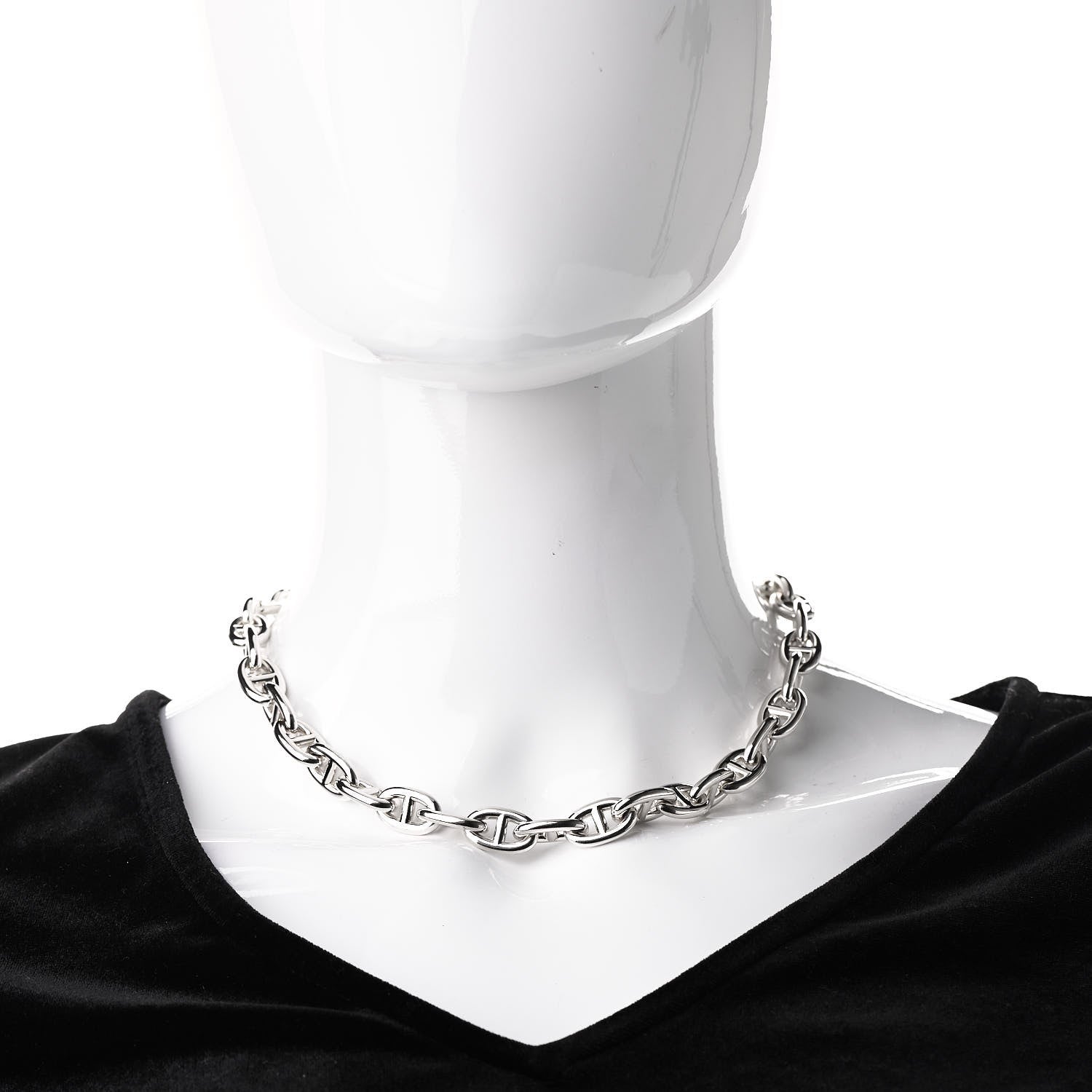 Hermes Sterling Silver MM Chaine D'Ancre Necklace 2 of 5