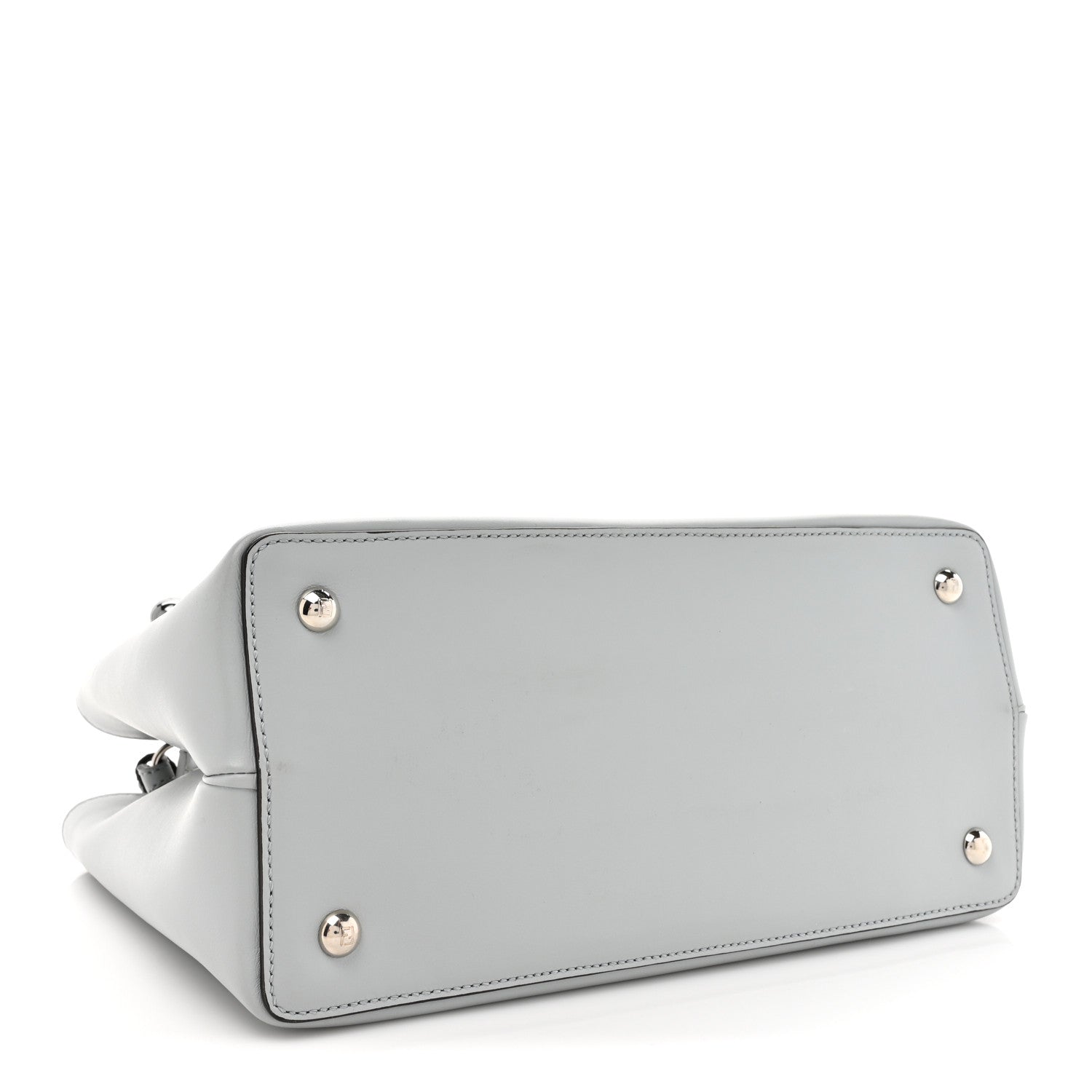 Fendi Vitello Liberty Pearl Petite 2Jours Tote Grigio Perla 4 of 12