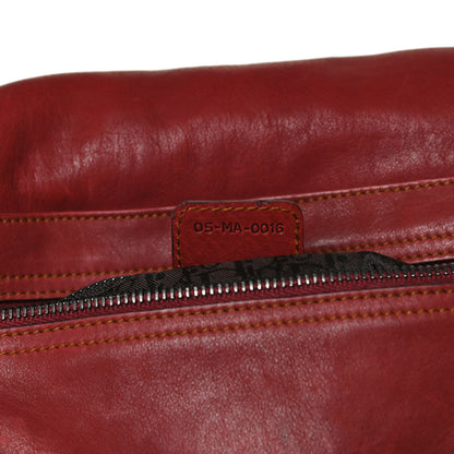 Christian Dior Calfskin Medium Gaucho Double Saddle Bag Red 6 of 18