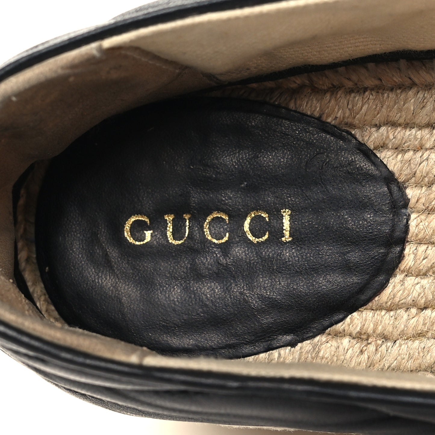 Nappa Matelasse GG Marmont Platform Espadrilles 39 Black