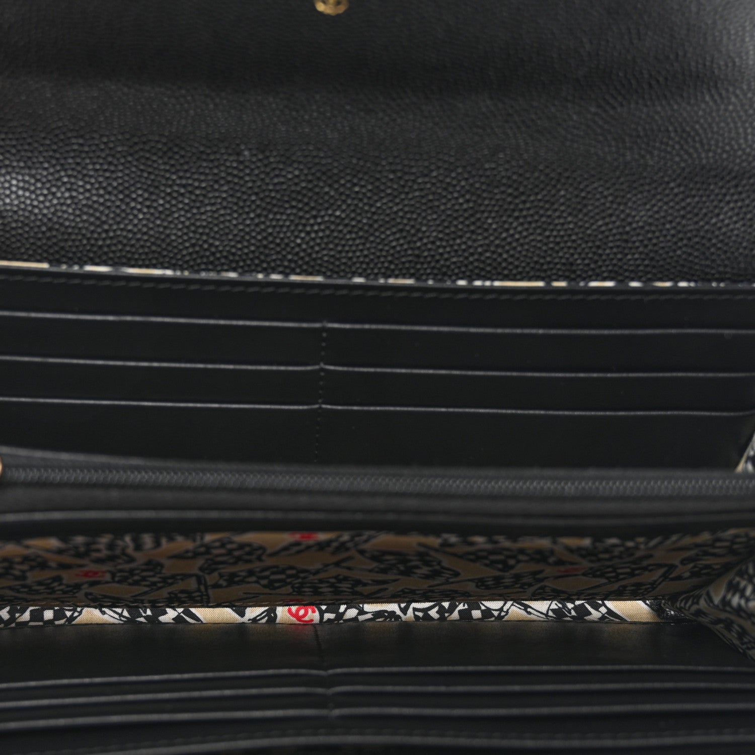 Chanel Caviar Quilted CC Large Gusset Flap Wallet Black 8 of 11