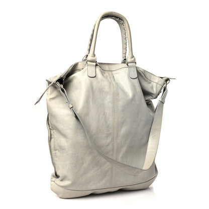 Balenciaga Agneau Classic Hardware Large Square Tote Gris Ciment 3 of 13