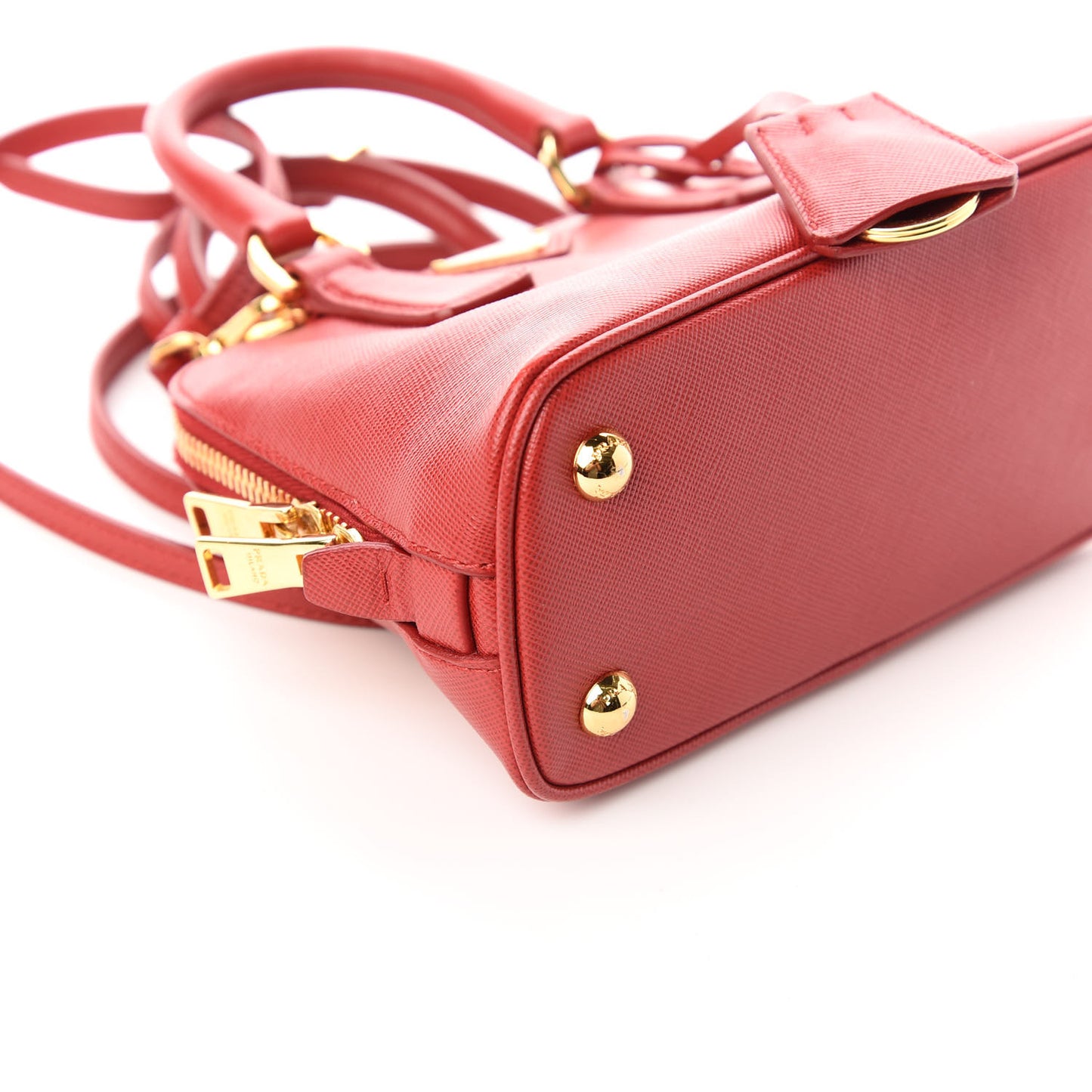 Saffiano Lux Mini Promenade Tote Fuoco