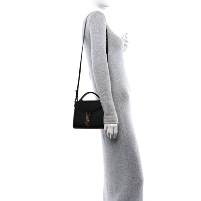 Saint Laurent Grain de Poudre Mini Classic Monogram Cassandra Top Handle Black 2 of 9