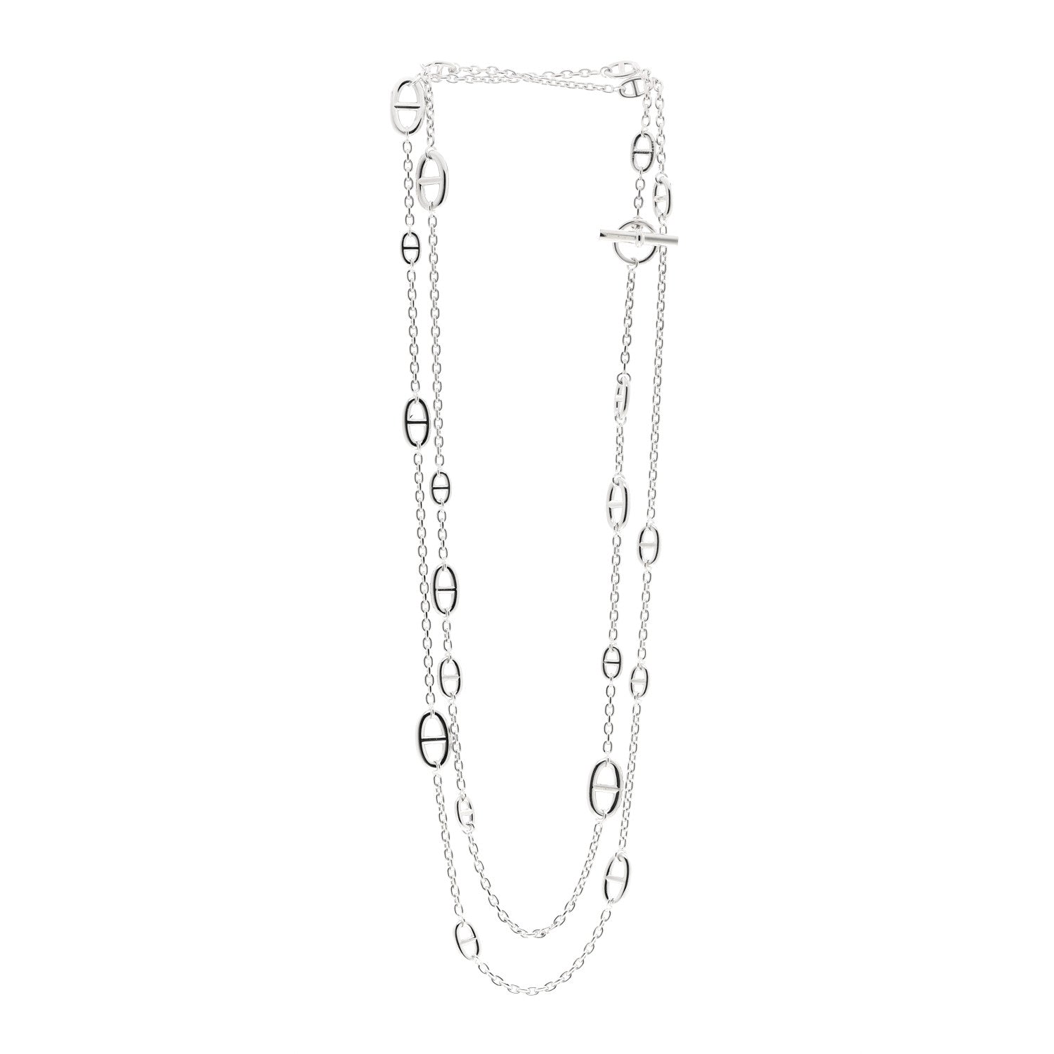 Hermes Sterling Silver Farandole Necklace 160 3 of 5