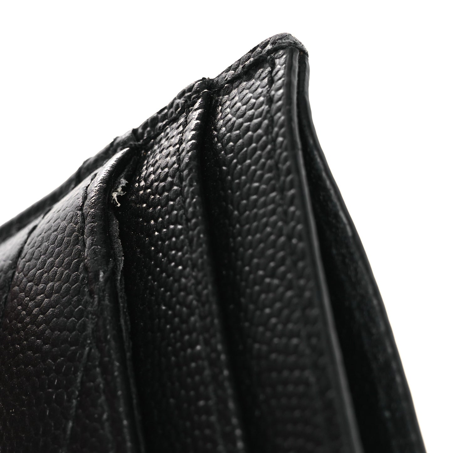 Grain De Poudre Matelasse Chevron Monogram Credit Card Case Black