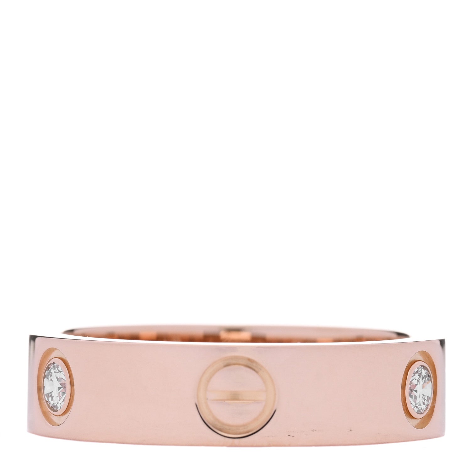 Cartier 18K Pink Gold 3 Diamond 5.5mm LOVE Ring 60 9.25 3 of 4