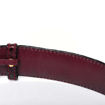 Chanel Crocodile Belt 75 30 Burgundy 10 of 12