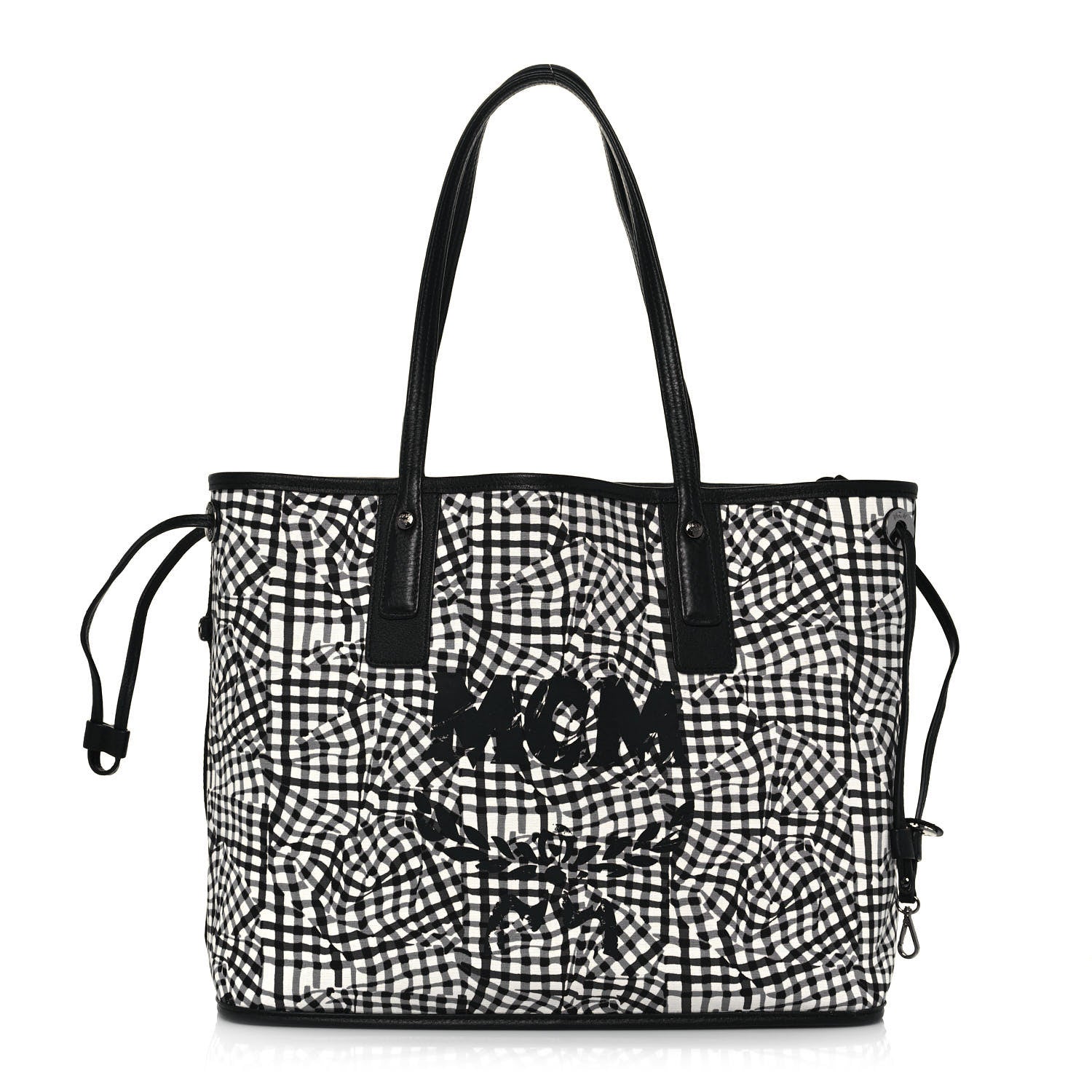 MCM Visetos Medium Liz Reversible Shopper Tote Black 13 of 20
