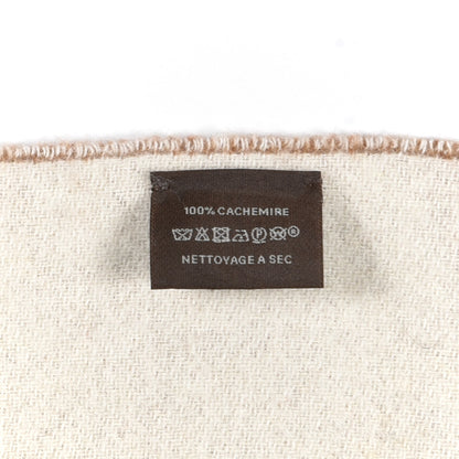 Hermes Cashmere Chevron Muffler Noisette Ecru 3 of 4
