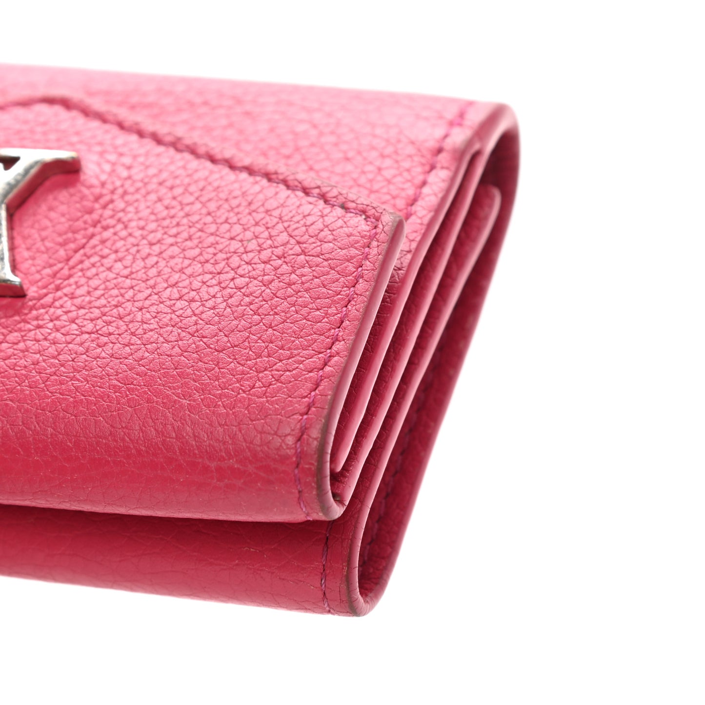 Calfskin Lockmini Wallet Hot Pink