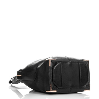 Alexander Wang Pebbled Calfskin Small Emile Soft Black Rose Gold Hardware 4 of 14
