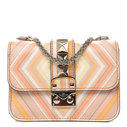 Valentino Garavani Vitello Native Couture 1975 Mini Glam Lock Rockstud Flap Mandarin Sorbet 1 of 9