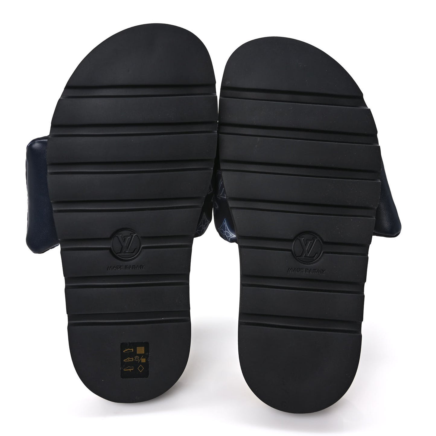 Nylon Monogram Womens Pool Pillow Comfort Mules 40 Navy Blue