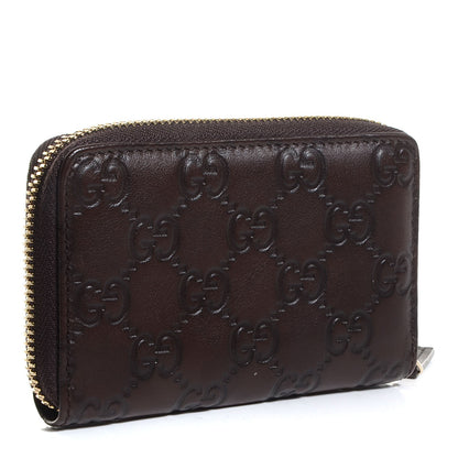Gucci Guccissima Zip Around Card Case Chocolate 3 of 8