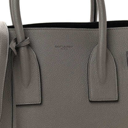 Saint Laurent Grained Calfskin Small Sac De Jour Fog 7 of 9