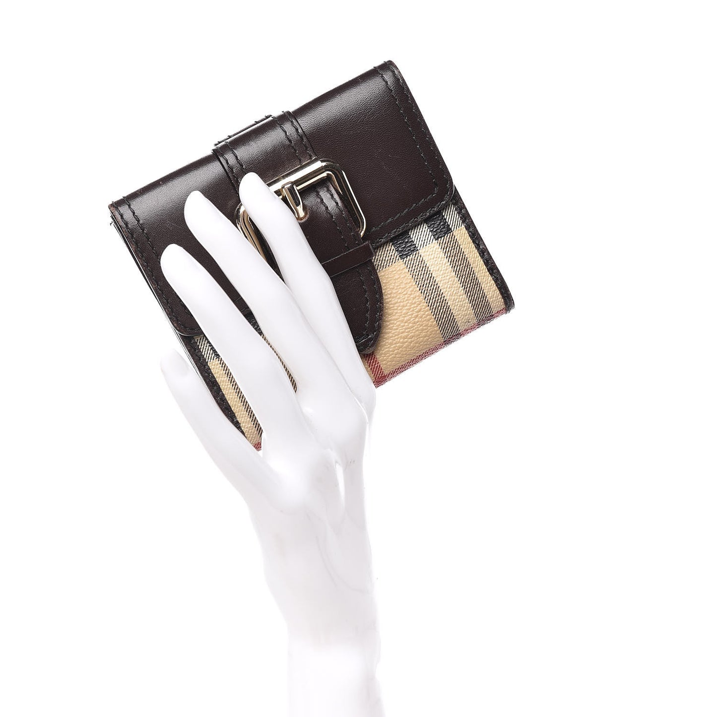 Haymarket Check Compact Wallet Chocolate