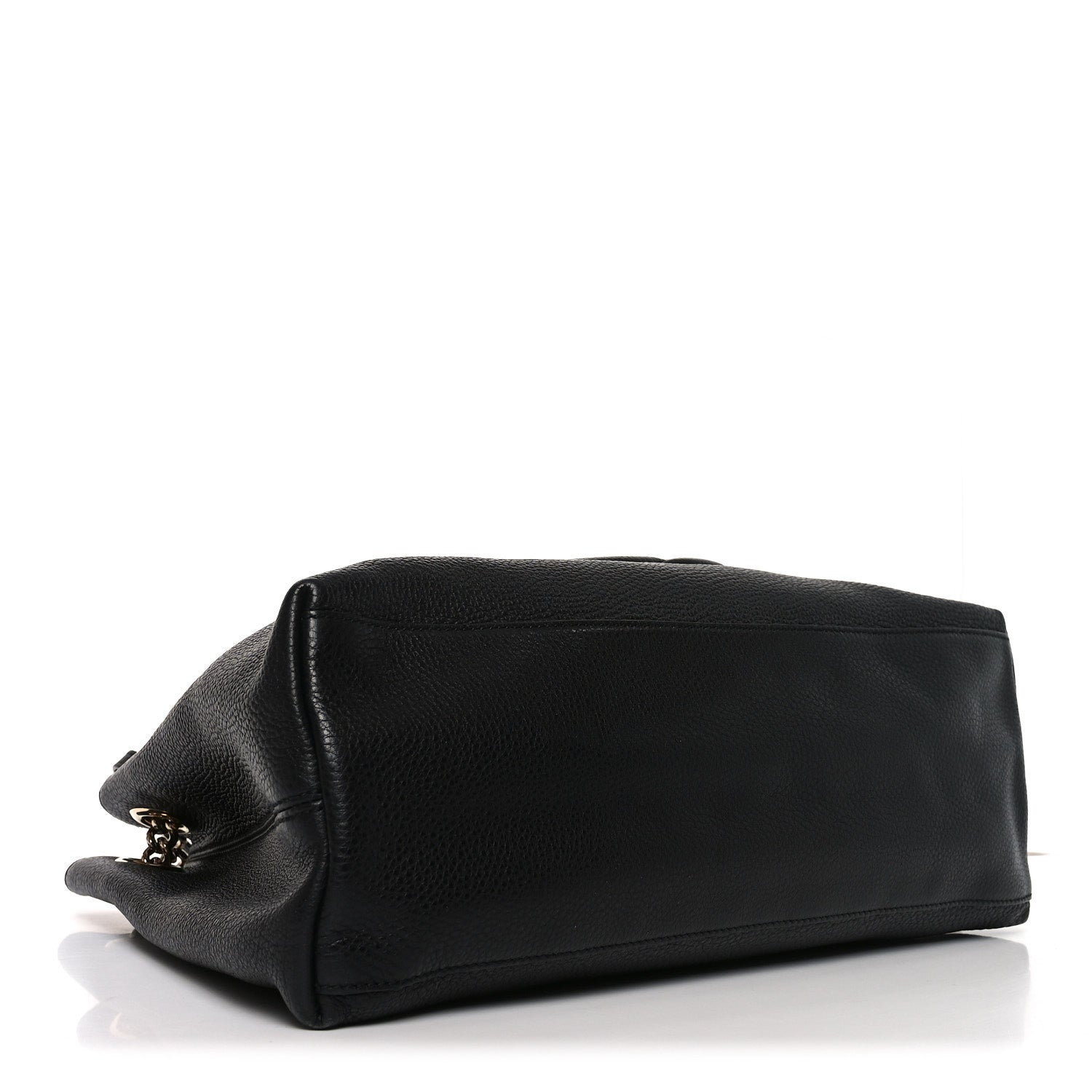 Gucci Pebbled Calfskin Medium Soho Chain Shoulder Bag Black 3 of 9