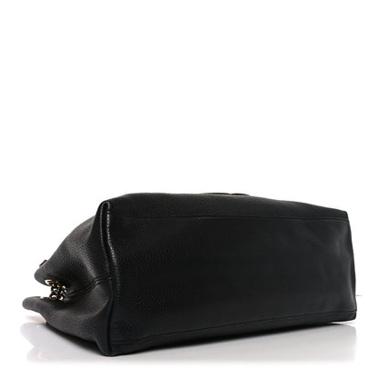Gucci Pebbled Calfskin Medium Soho Chain Shoulder Bag Black 3 of 9