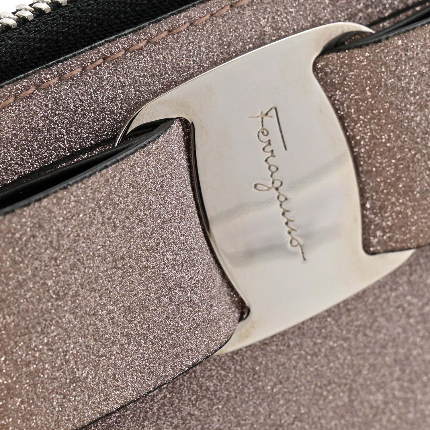 Salvatore Ferragamo Rainbow Glitter Mini Vara Bow Zip Wallet Light Pink 8 of 8