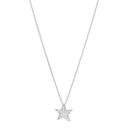 Chanel 18K White Gold Diamond Medium Comete Geode Pendant Necklace 1 of 4