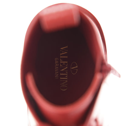 Valentino Garavani Calfskin Womens VLOGO 35mm Combat Boots 39 Rouge Pur 7 of 9