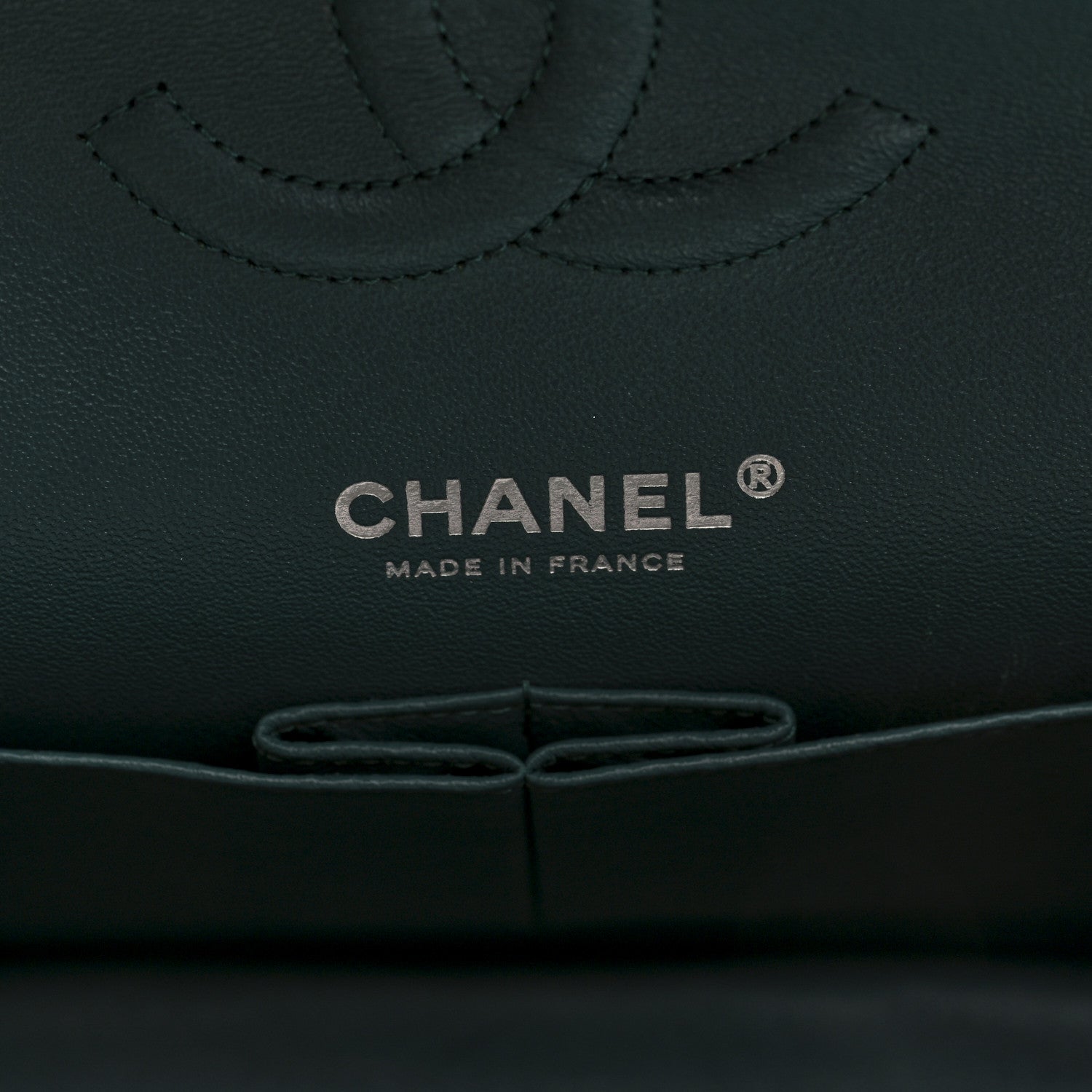 Chanel Caviar Quilted Medium Double Flap Dark Green 6 of 10