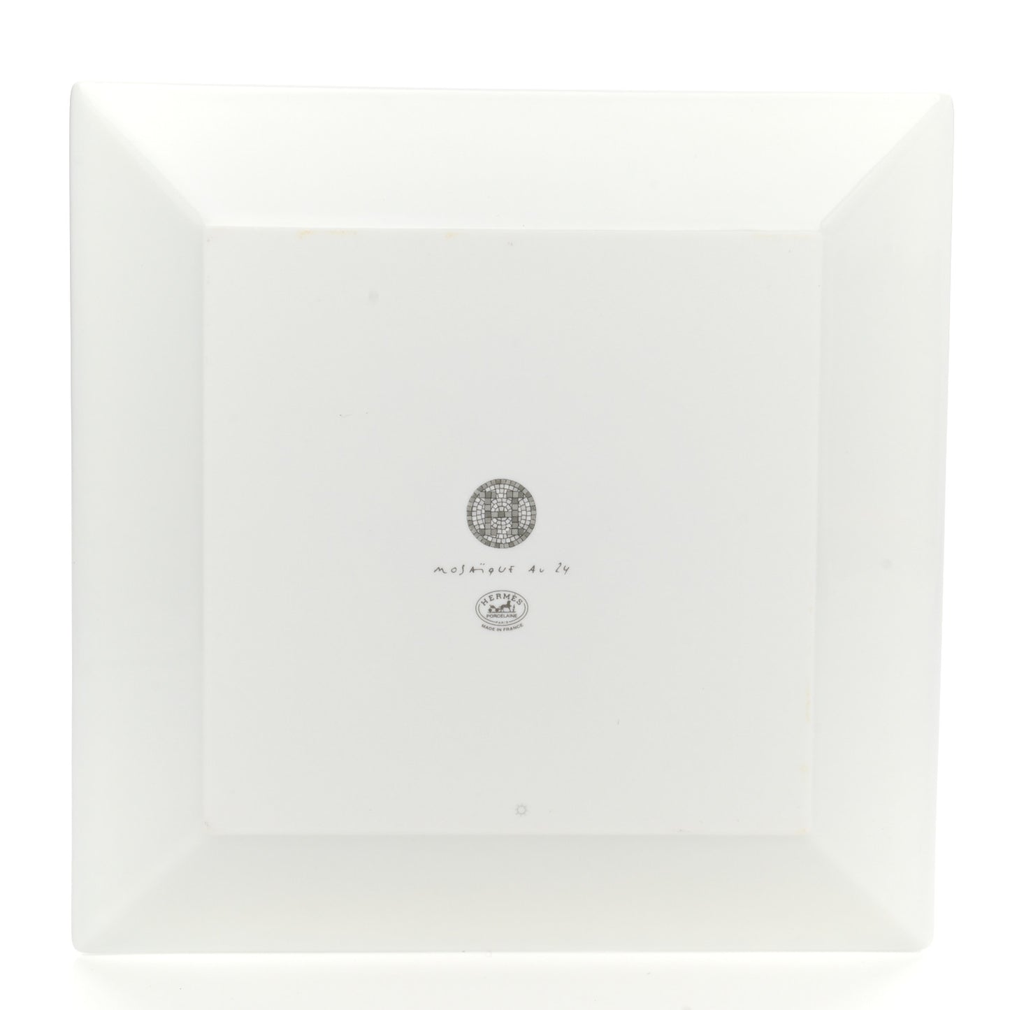 Porcelain Mosaique Au 24 Platinum Square Plate N°3