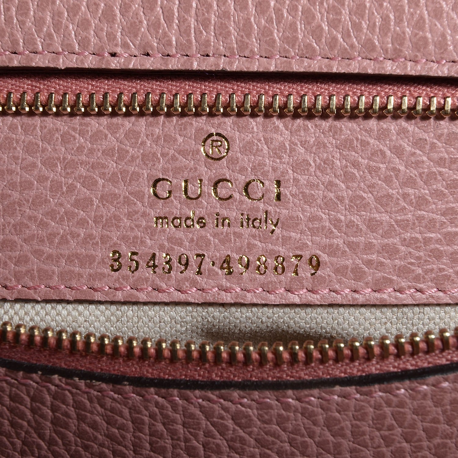 Gucci Dollar Calfskin Medium Swing Tote Grey Field Soft Pink 6 of 9