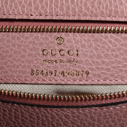 Gucci Dollar Calfskin Medium Swing Tote Grey Field Soft Pink 6 of 9