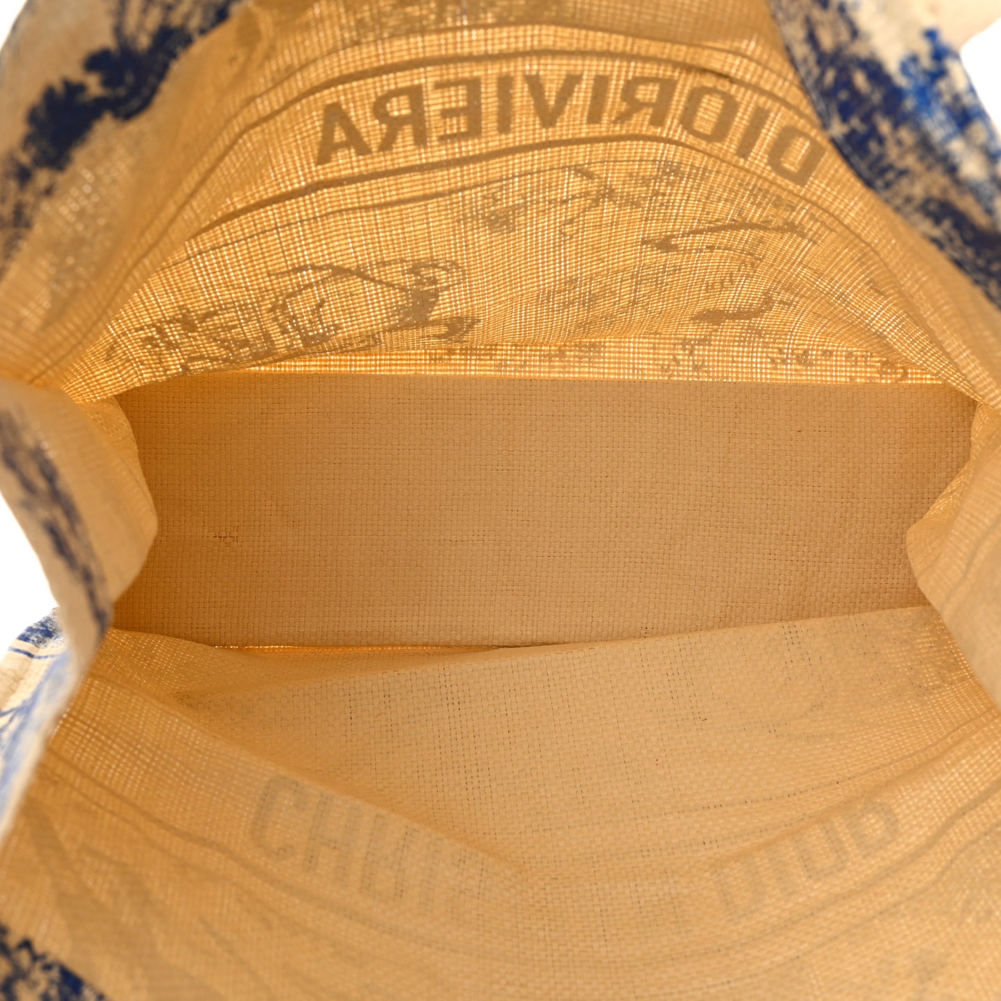 Straw Dioriviera Tote Beige