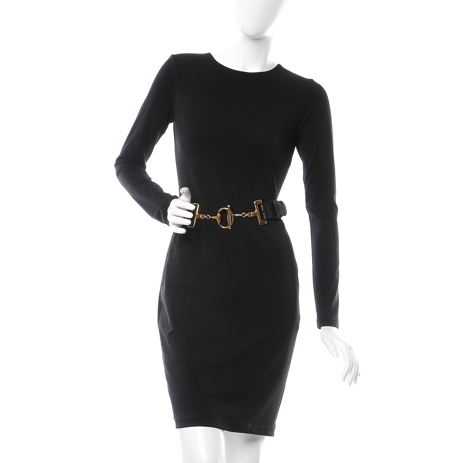 Gucci Calfskin Horsebit Belt 85 34 Black 2 of 5