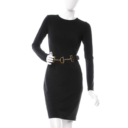 Gucci Calfskin Horsebit Belt 85 34 Black 2 of 5