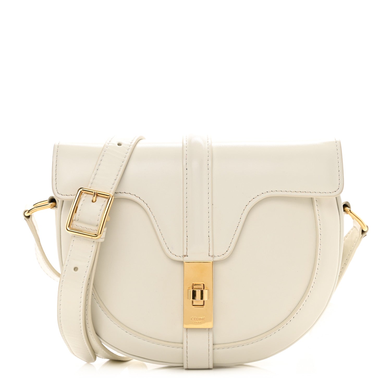 Celine Satinated Calfskin Besace Small 16 White 1 of 9
